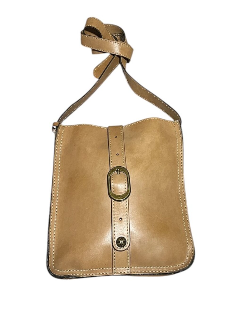 Patricia Nash Venezia Crossbody Bag Tan Leather Boho Festival Western